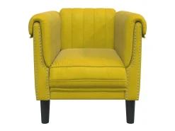Poltrona veludo amarelo