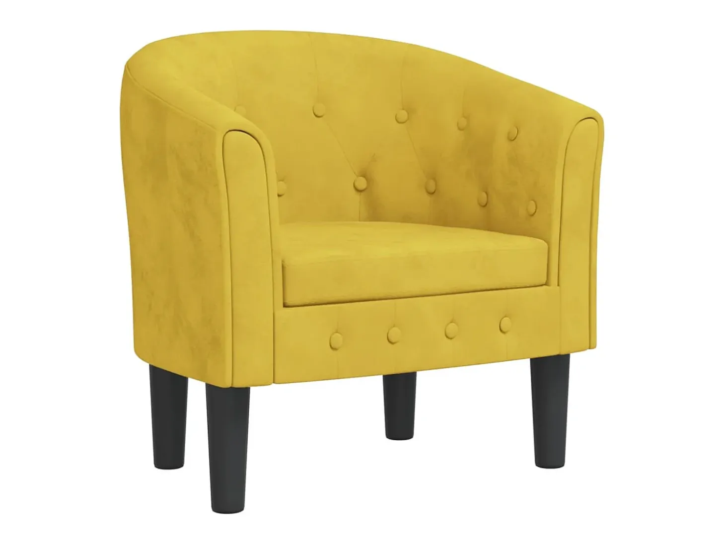 Poltrona veludo amarelo