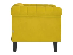 Poltrona veludo amarelo PT314775