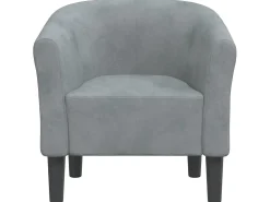 Poltrona veludo cinzento-escuro PT663351