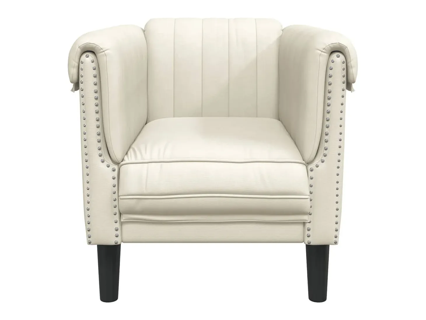 Poltrona veludo cor creme PT763241