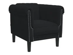 Poltrona veludo preto PT921435