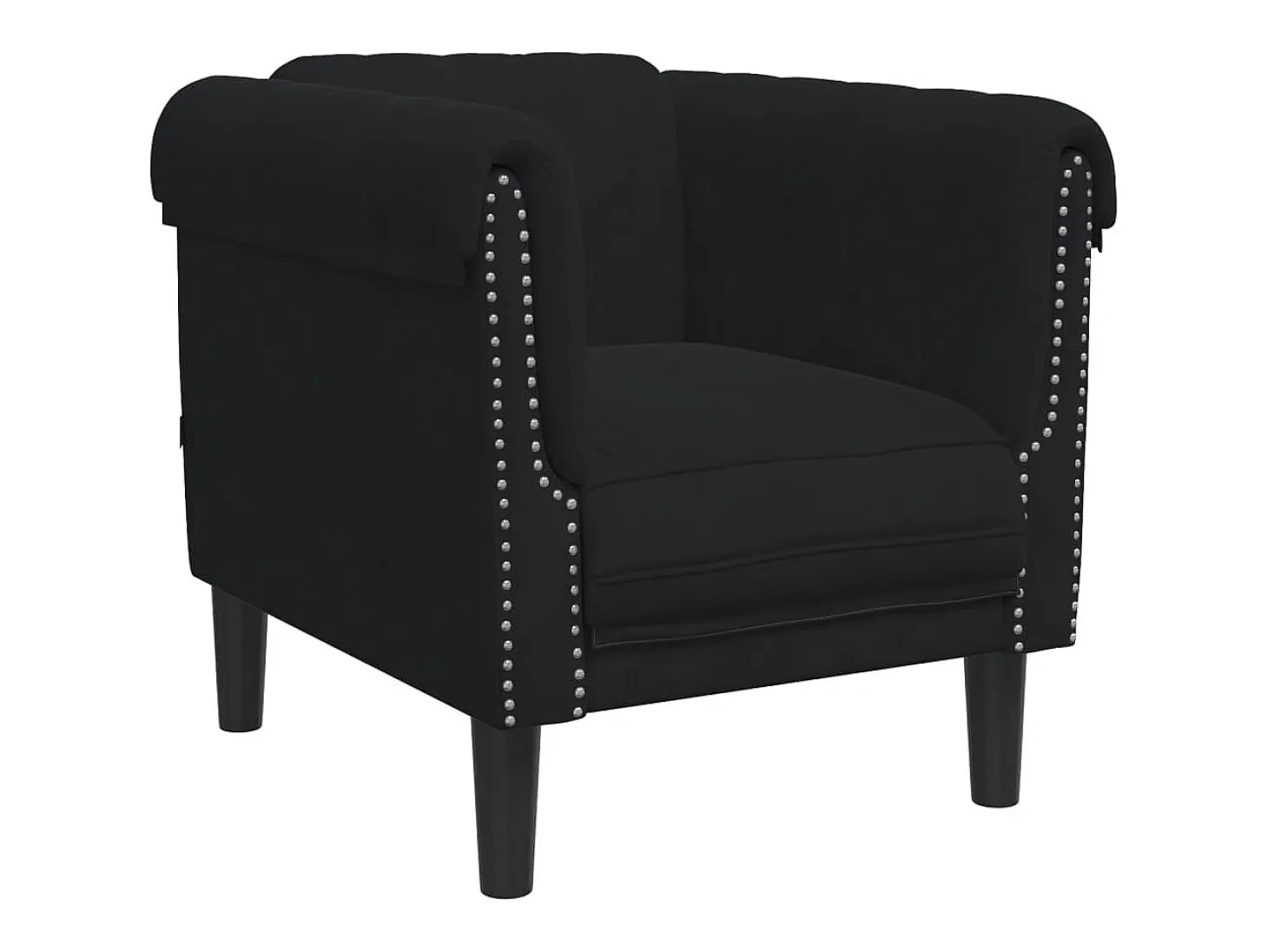 Poltrona veludo preto PT921435