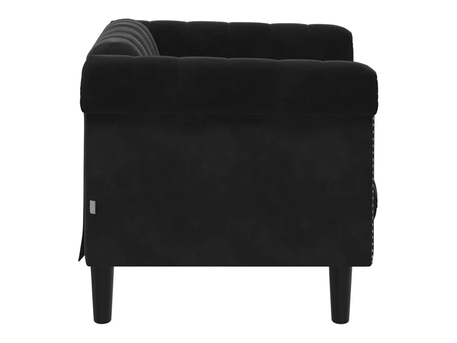 Poltrona veludo preto PT921435