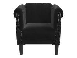 Poltrona veludo preto PT921435