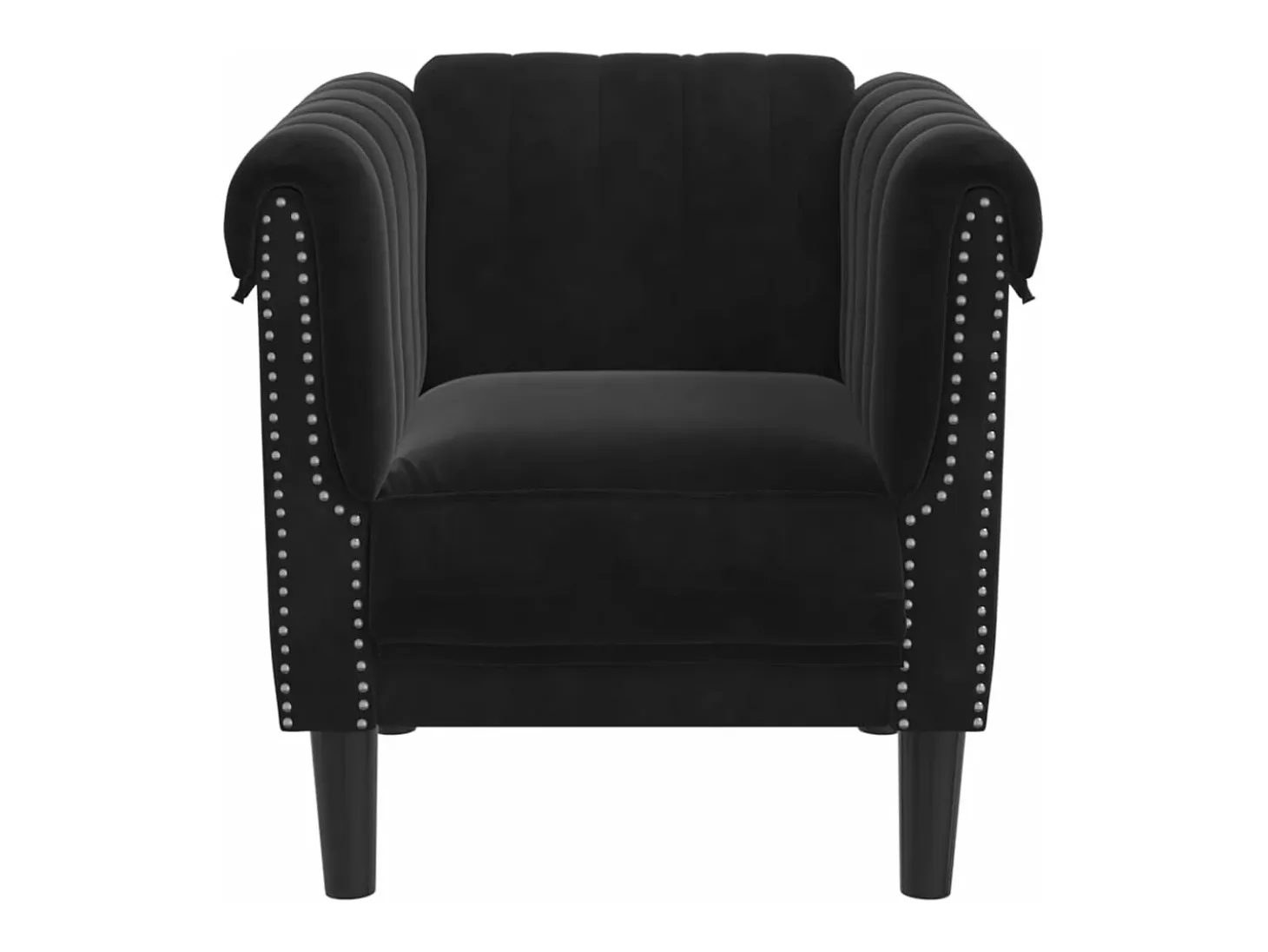 Poltrona veludo preto PT921435