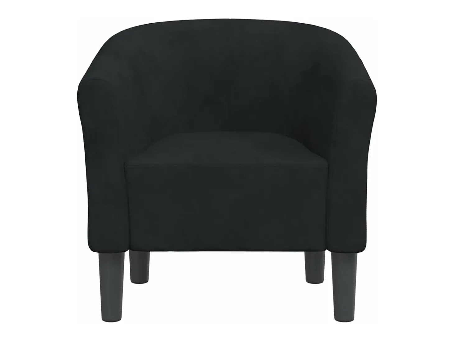 Poltrona veludo preto PT826498