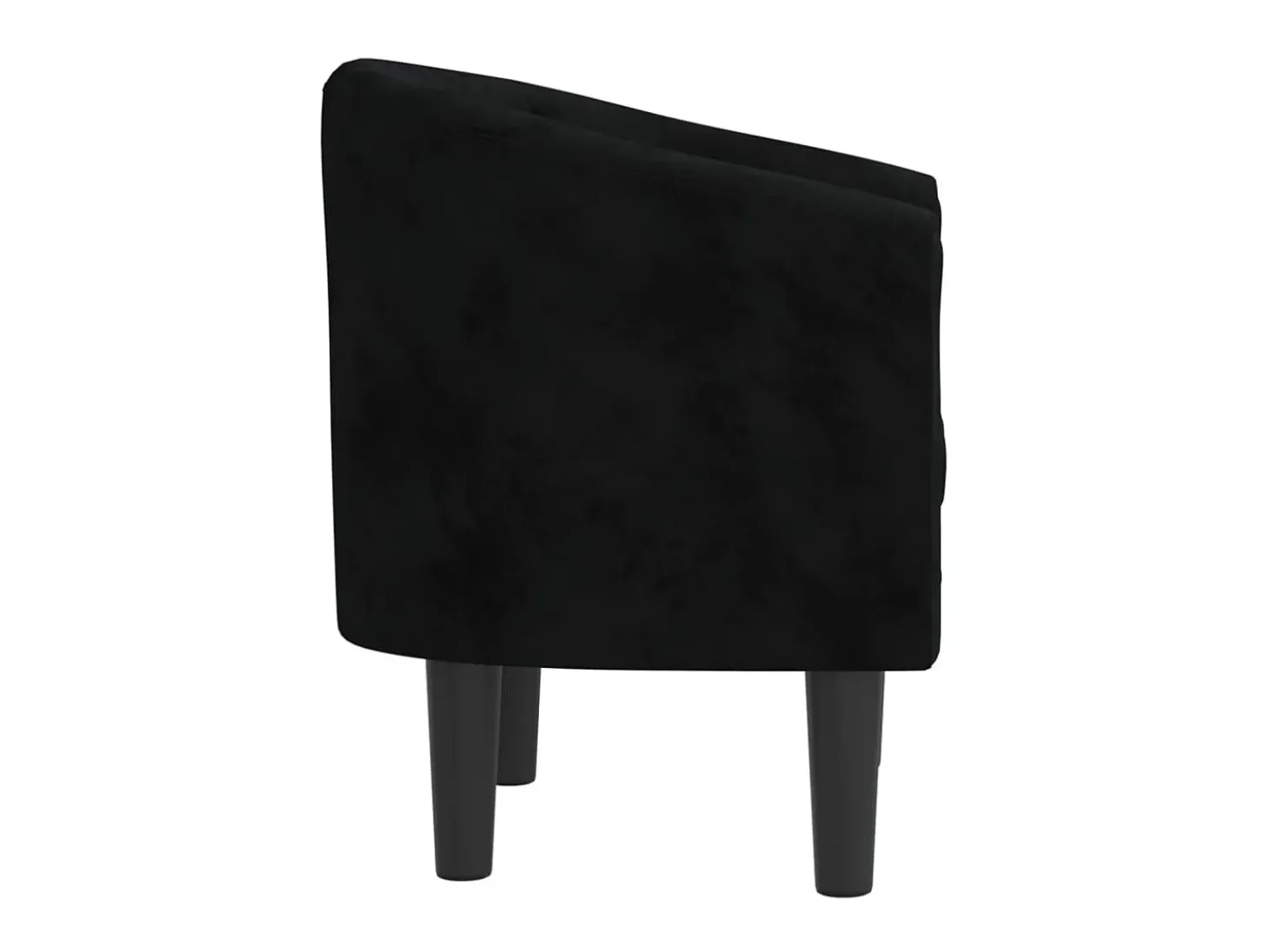 Poltrona veludo preto PT671296