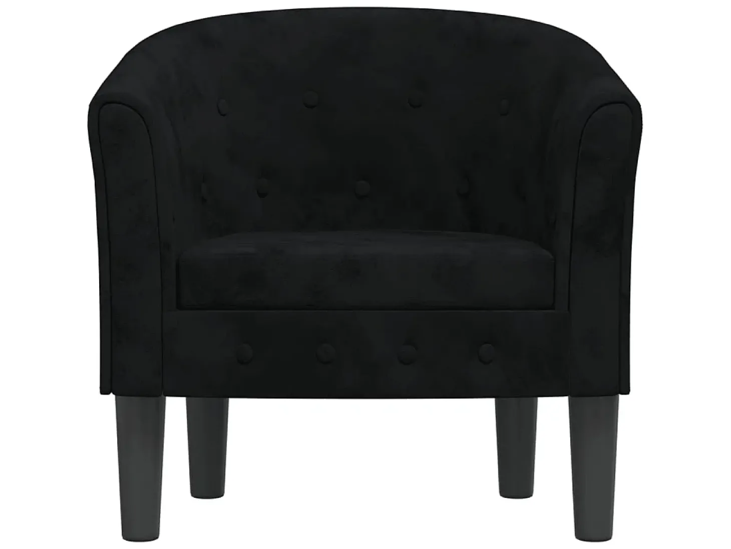 Poltrona veludo preto PT671296