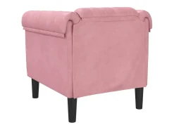 Poltrona veludo rosa