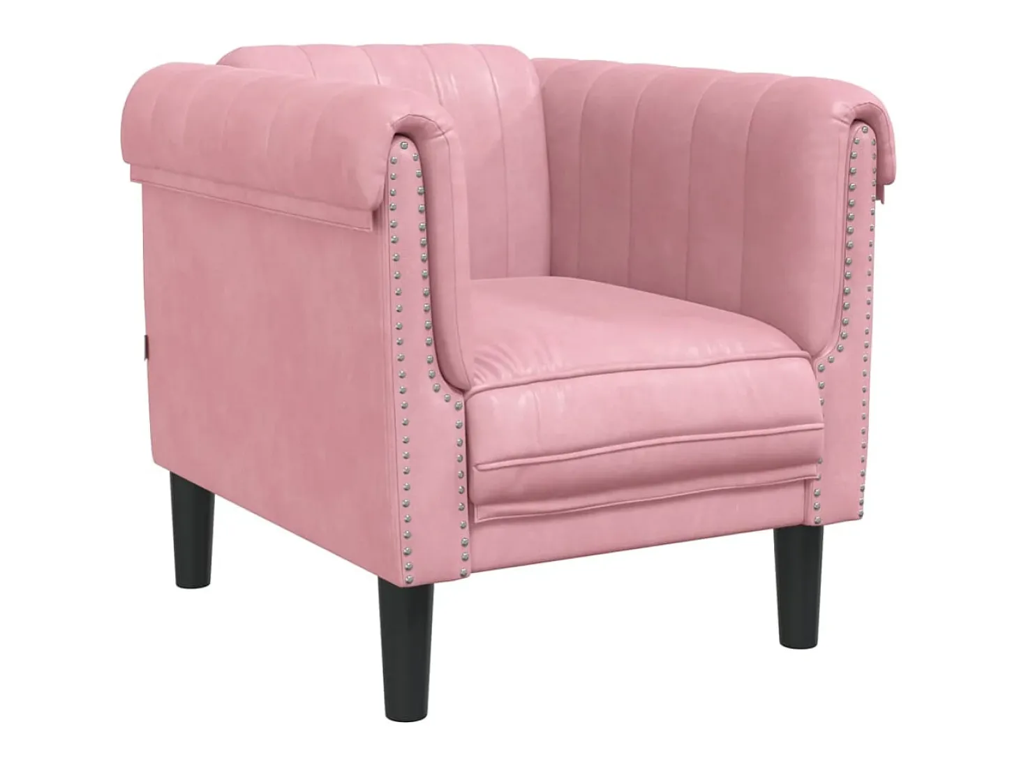 Poltrona veludo rosa PT654815