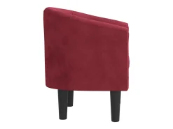 Poltrona veludo vermelho tinto