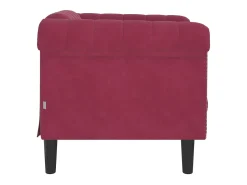 Poltrona veludo vermelho-tinto PT355919