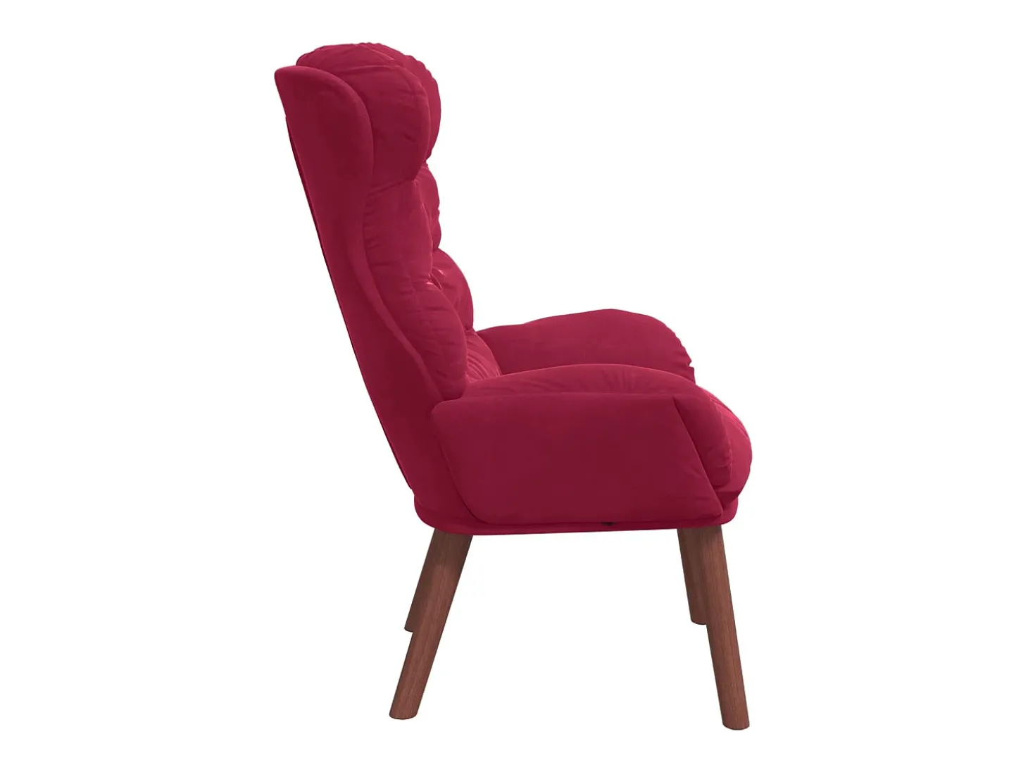 poltrona Vinho Vermelho 69 x 74 x 93 cm Veludo