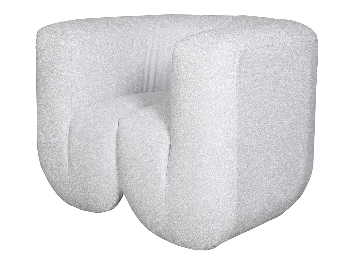 Poltrona 100x75x85 cm cinza claro nua