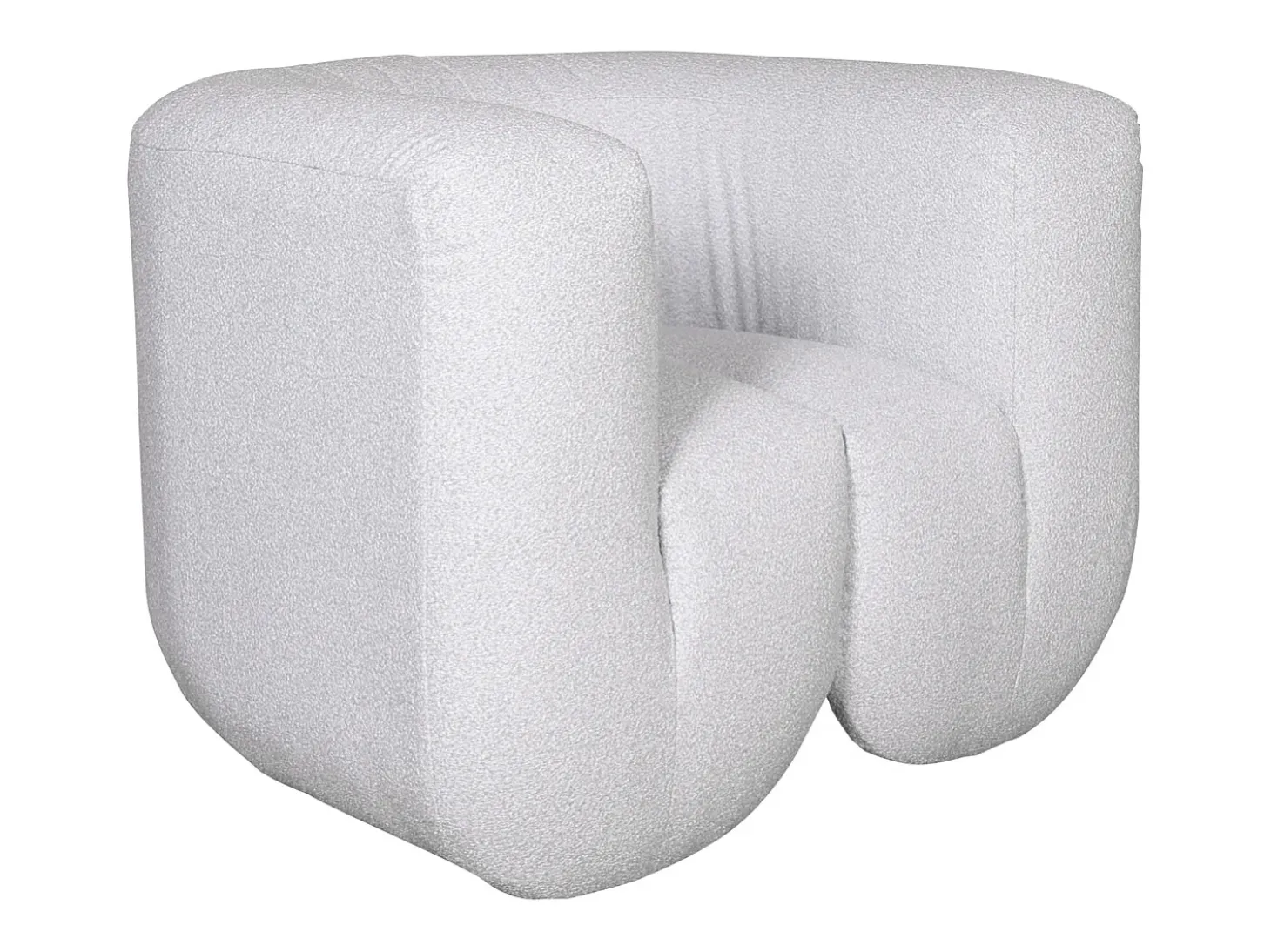 Poltrona 100x75x85 cm cinza claro nua
