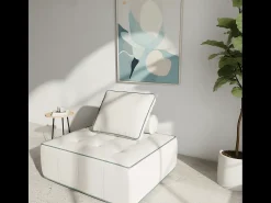 Poltrona Zen 1 lugar - branco e sálvia