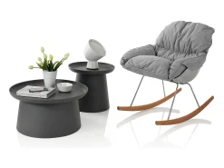 Poltrona ZEN com cadeira de baloiço cinzenta