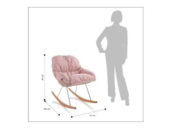 Poltrona ZEN com cadeira de baloiço rosa