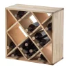 Porta-vinhos Loreo, grade de madeira, marrom claro