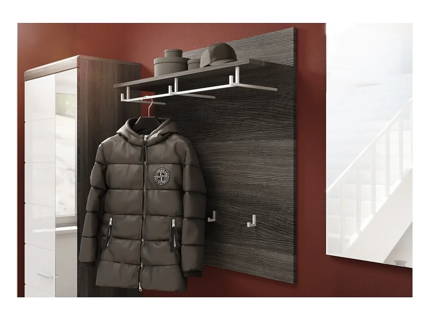 Porte-manteaux SCOTT – Design moderne avec étagère intégrée