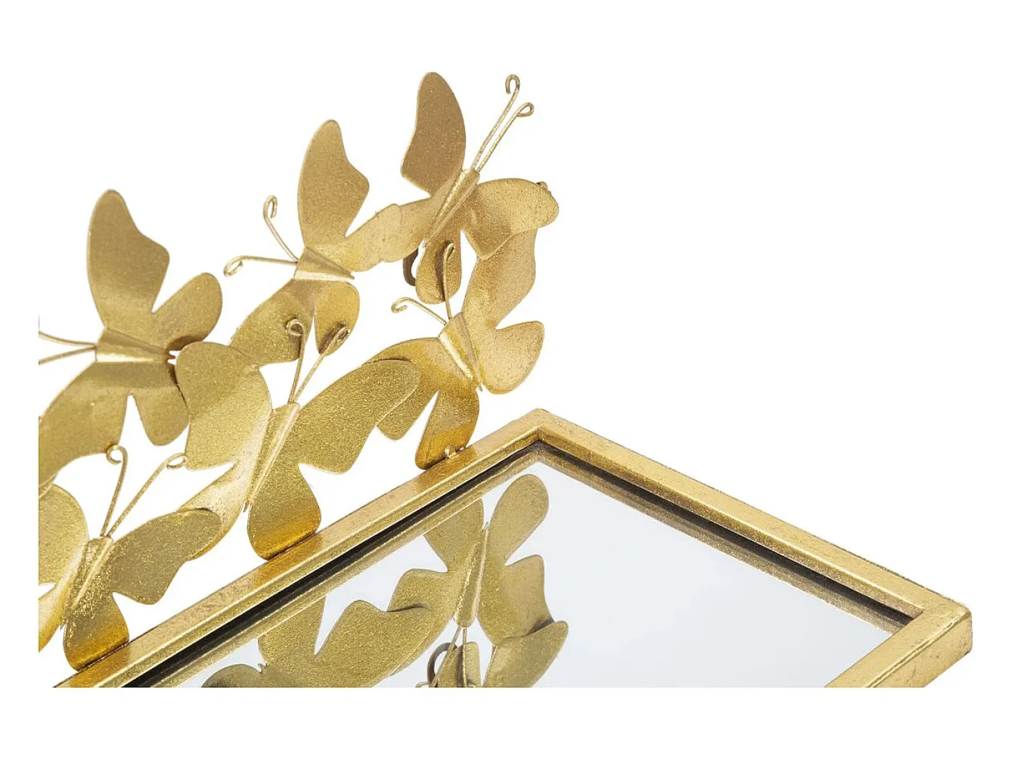 Prateleira Borboleta 18, Ouro, 43x19,2x16,5 cm, Kendra Home