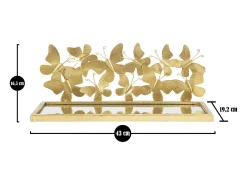 Prateleira Borboleta 18, Ouro, 43x19,2x16,5 cm, Kendra Home