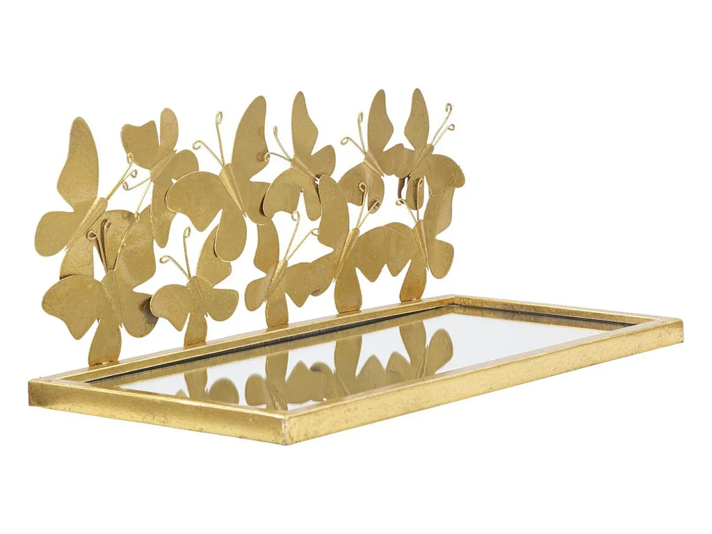Prateleira Borboleta 18, Ouro, 43x19,2x16,5 cm, Kendra Home