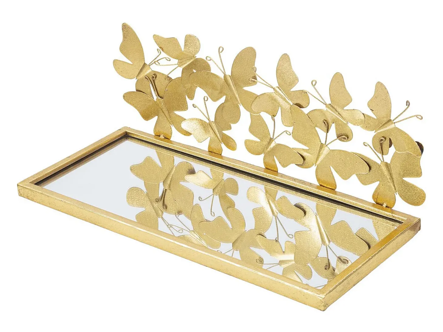 Prateleira Borboleta 18, Ouro, 43x19,2x16,5 cm, Kendra Home