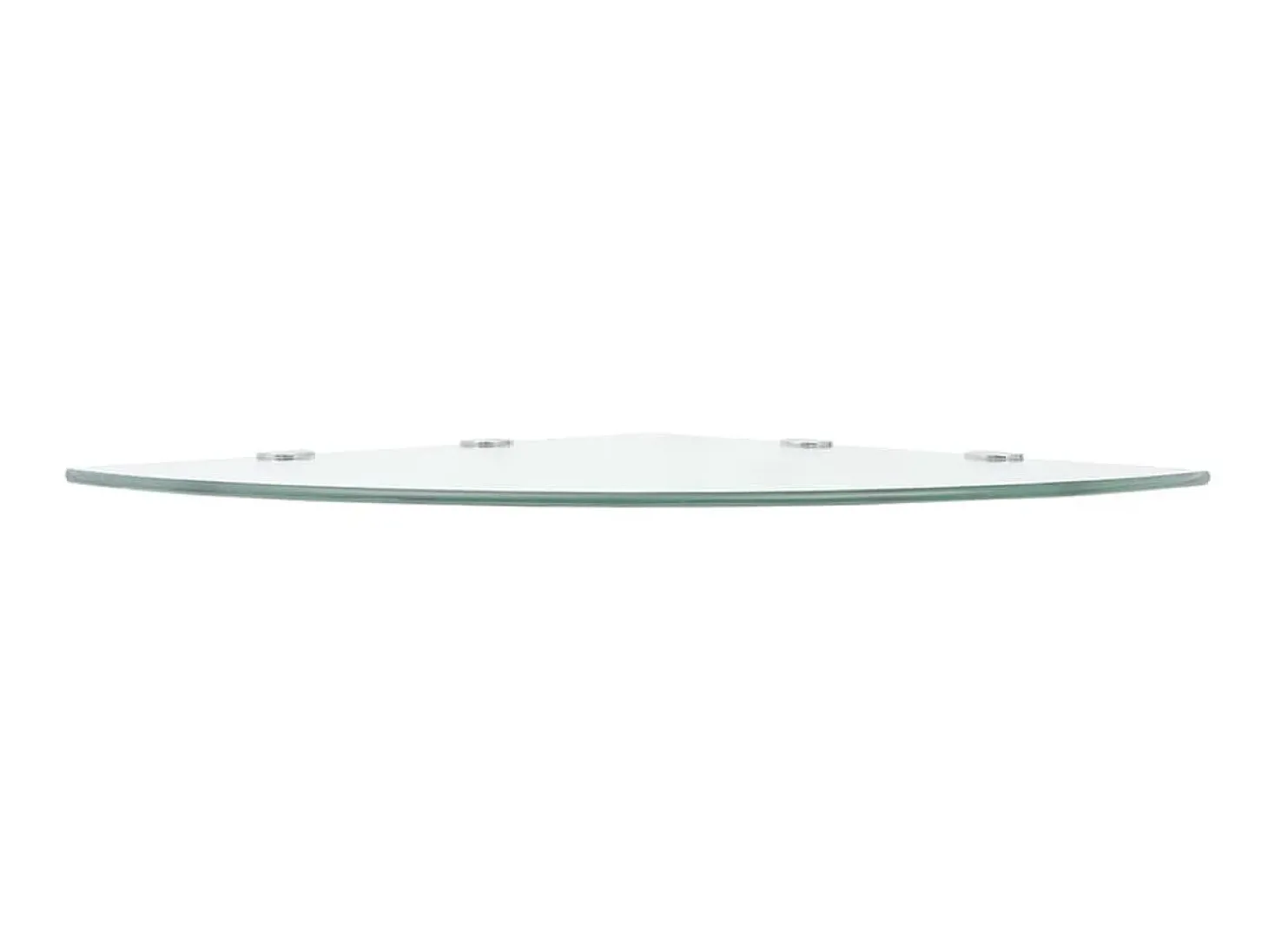 Prateleira canto, suportes cromados, vidro transparente 45x45cm PT995028