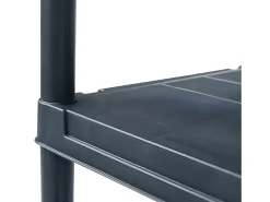 Prateleira de armazenamento 100 kg 60 x 30 x 138 cm plástico preto 02_0000634