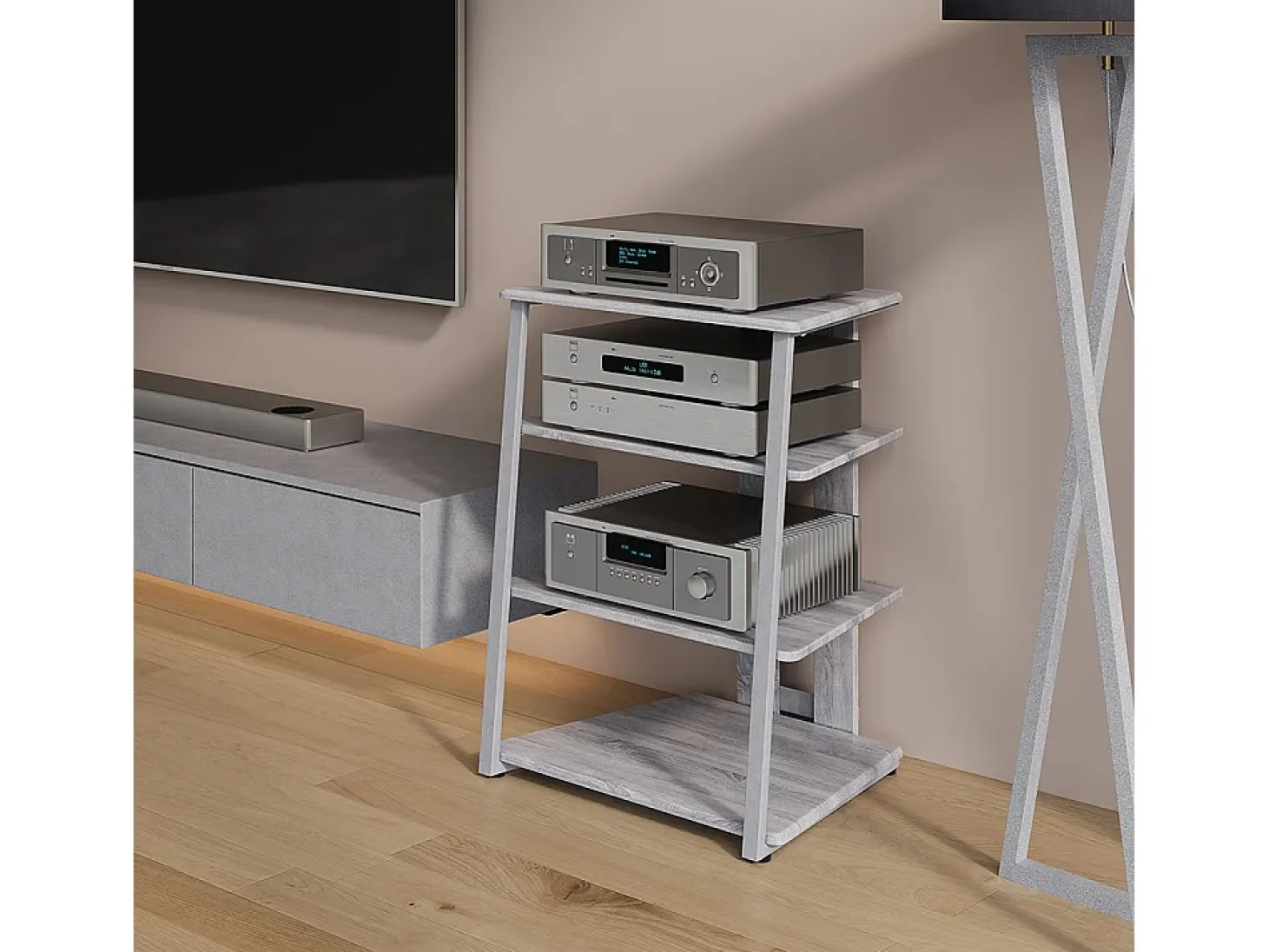 Prateleira de armazenamento cinza 61x53x78 tonar