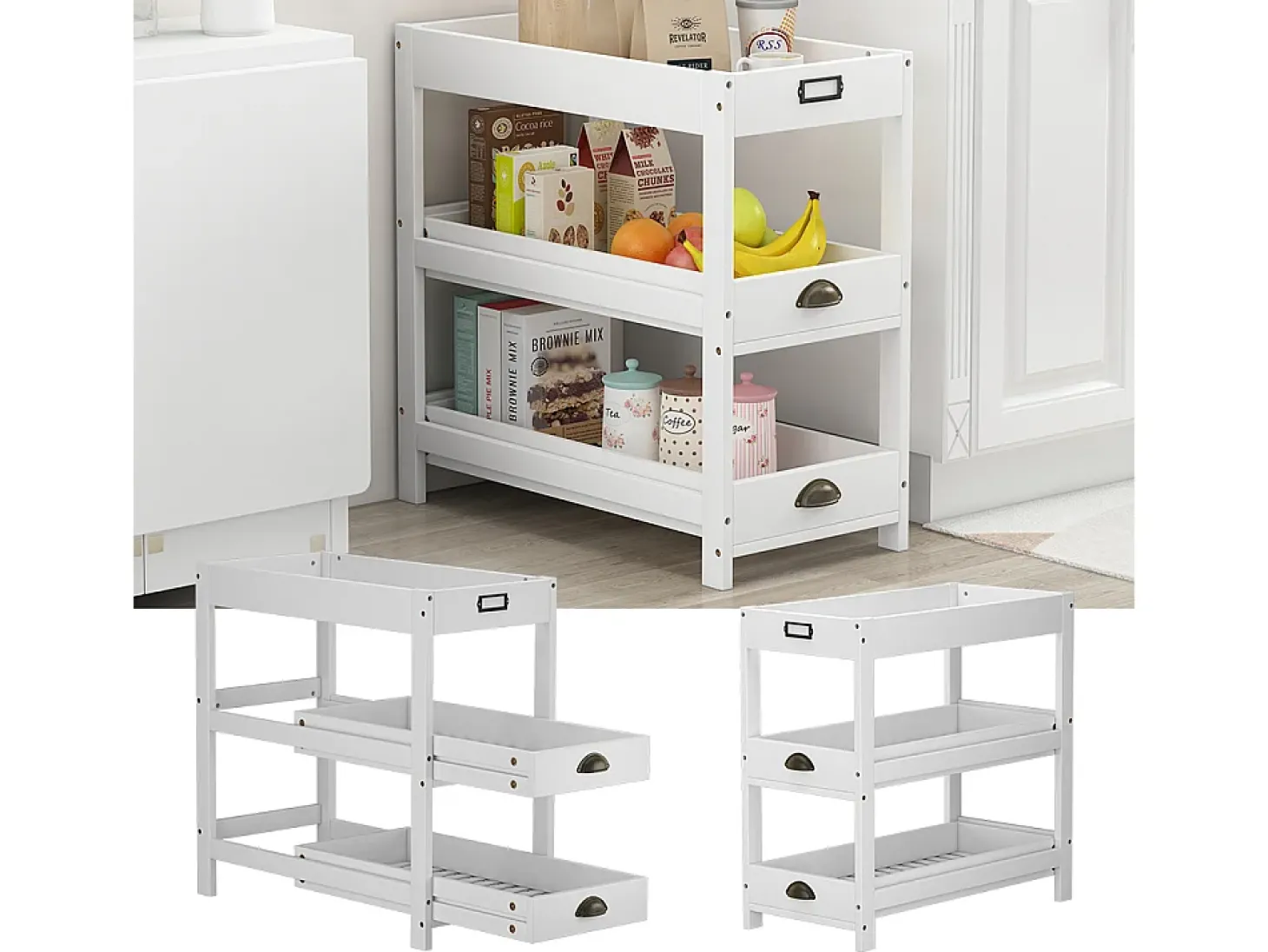 Prateleira de arrumação branco 33x66x66 legum
