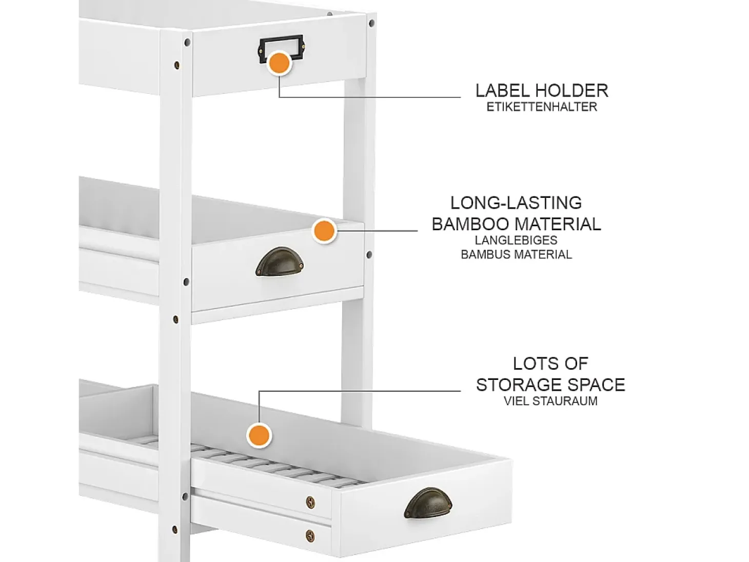 Prateleira de arrumação branco 33x66x66 legum