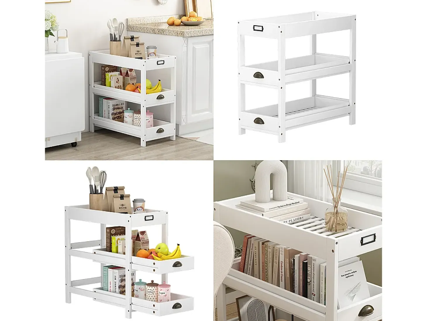 Prateleira de arrumação branco 33x66x66 legum