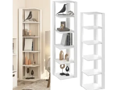 Prateleira de canto branco 45x45x180 amina