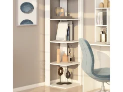 Prateleira de canto branco 45x45x180 amina