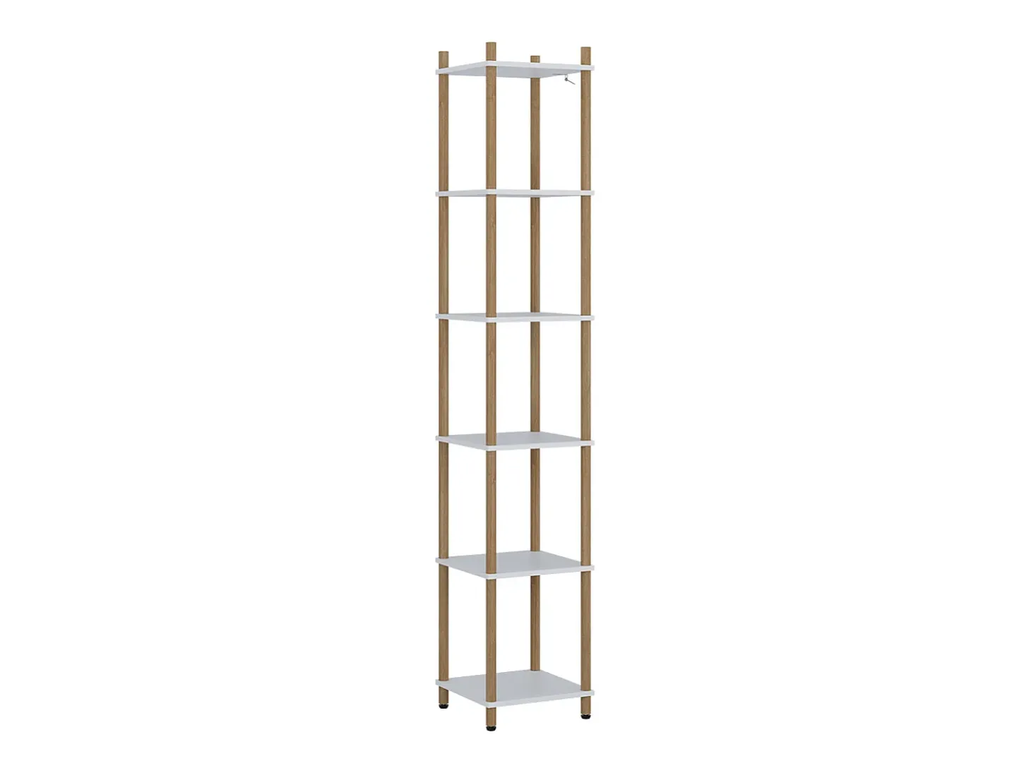 Prateleira de canto branco/pinheiro 30x30x163.5 bivio