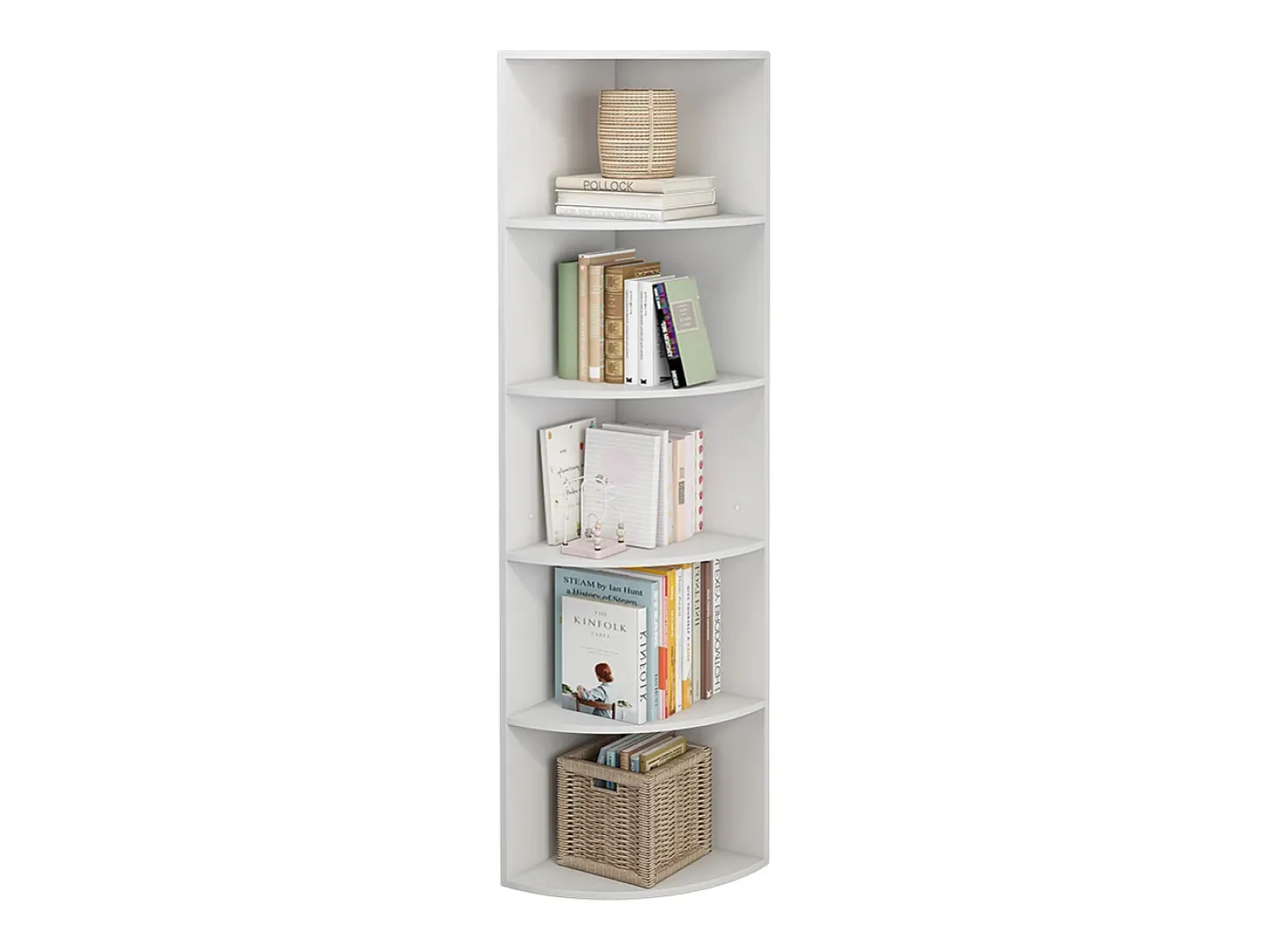 Prateleira de canto branco 40x40x180 fabienne