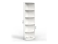 Prateleira de canto branco 40x40x180 ecki