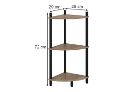 Prateleira de canto carvalho goldkraft/antracite 29x29x72 bivio