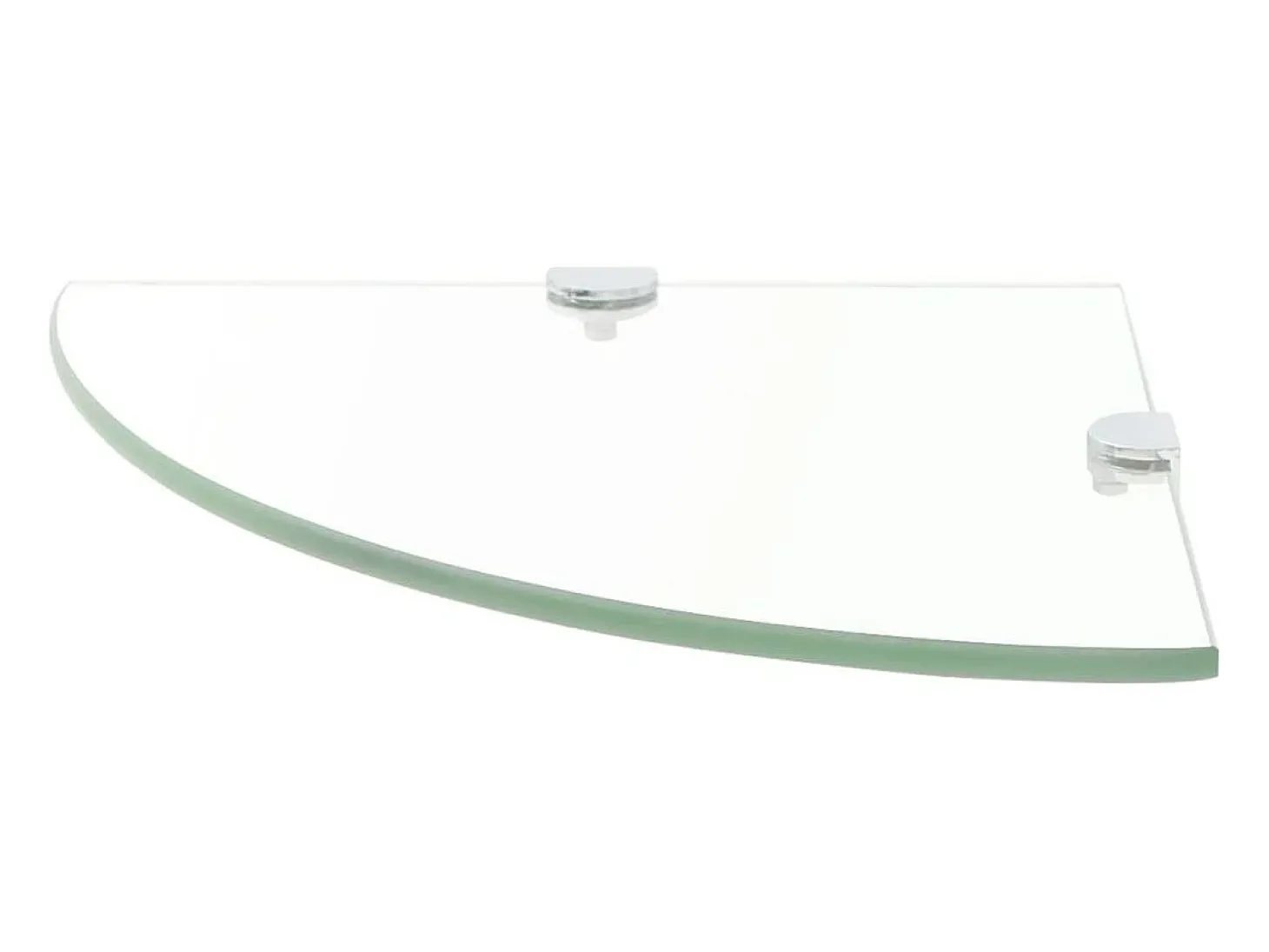 Prateleira de canto para armário com suportes cromados vidro transparente 25 x 25 cm 2702217/3