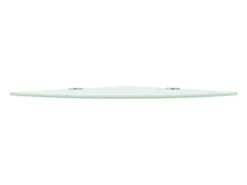 Prateleira de canto para armário com suportes cromados e vidro branco 25 x 25 cm 2702223/2