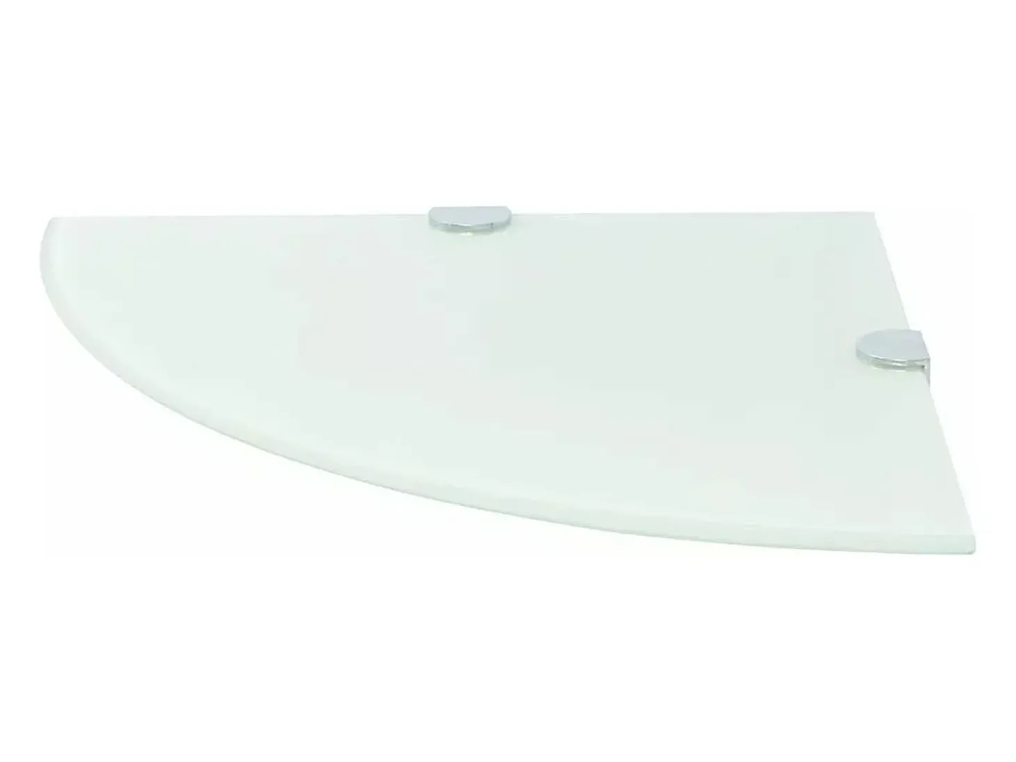 Prateleira de canto para armário com suportes cromados e vidro branco 35 x 35 cm 2702224/2