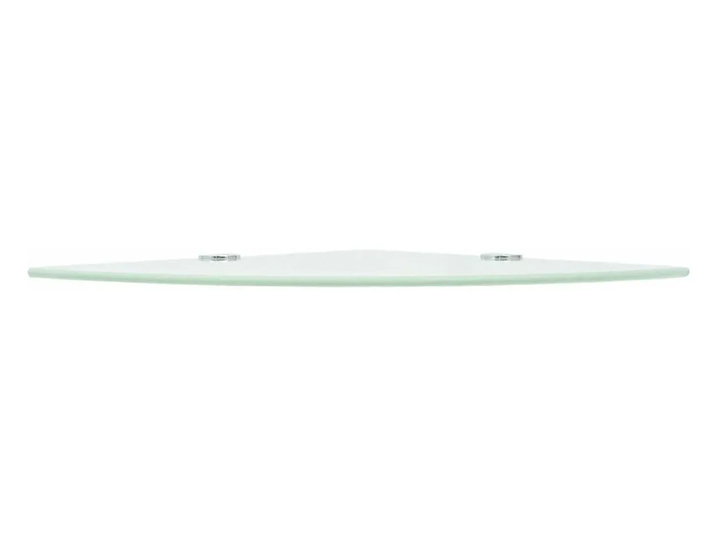 Prateleira de canto para armário com suportes cromados e vidro branco 35 x 35 cm 2702224/2