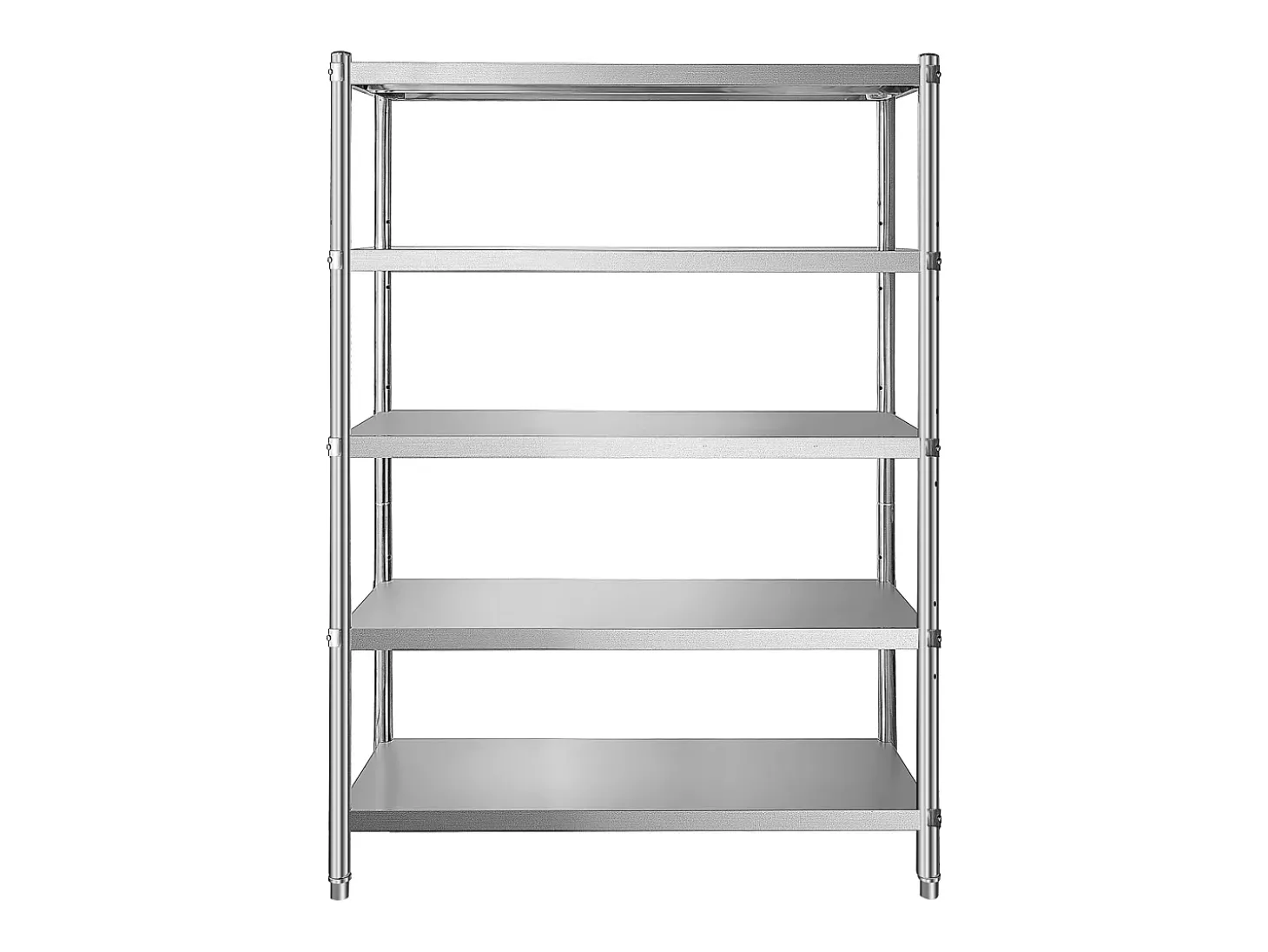 Prateleira de Cozinha, SucceBuy, Estante de 48 x 18,5 Polegadas em aço Inoxidável, 5 Níveis, Prateleiras de Armazenamento Ajustáveis