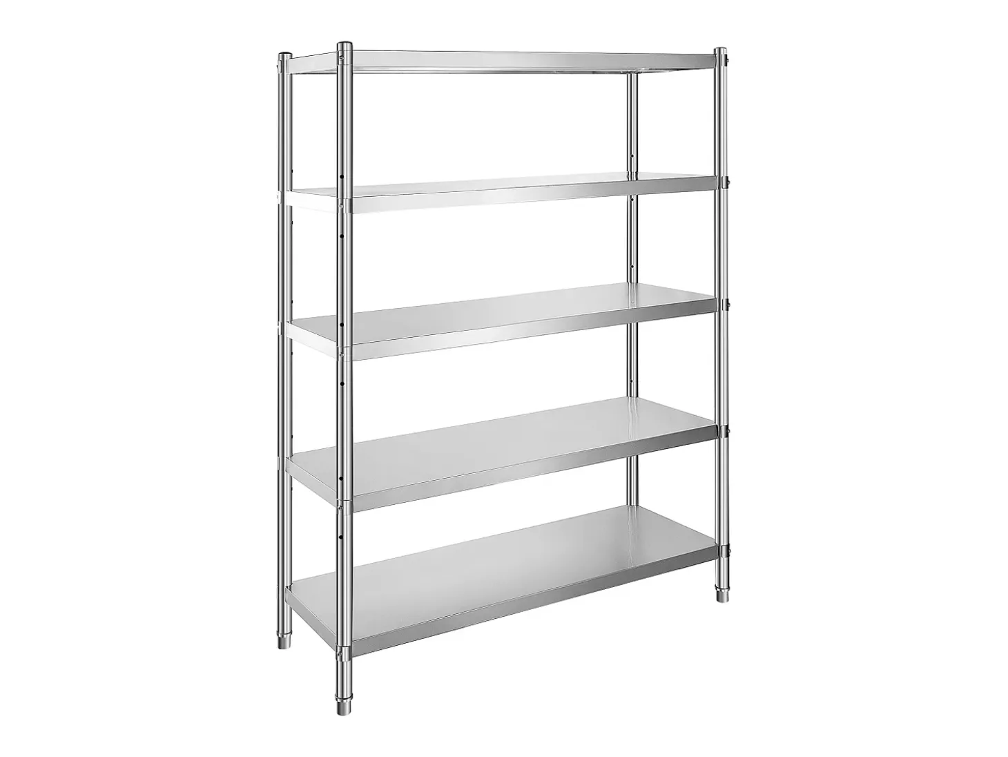 Prateleira de Cozinha, SucceBuy, Estante de 48 x 18,5 Polegadas em aço Inoxidável, 5 Níveis, Prateleiras de Armazenamento Ajustáveis