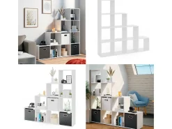 Prateleira de escada branco 142.5x29x140