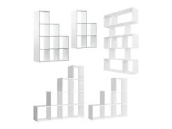 Prateleira de escada branco 138x29x143 aramis