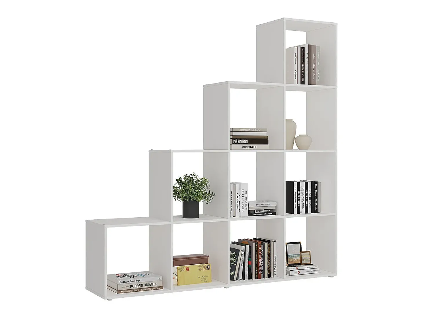 Prateleira de escada branco 138x29x143 aramis